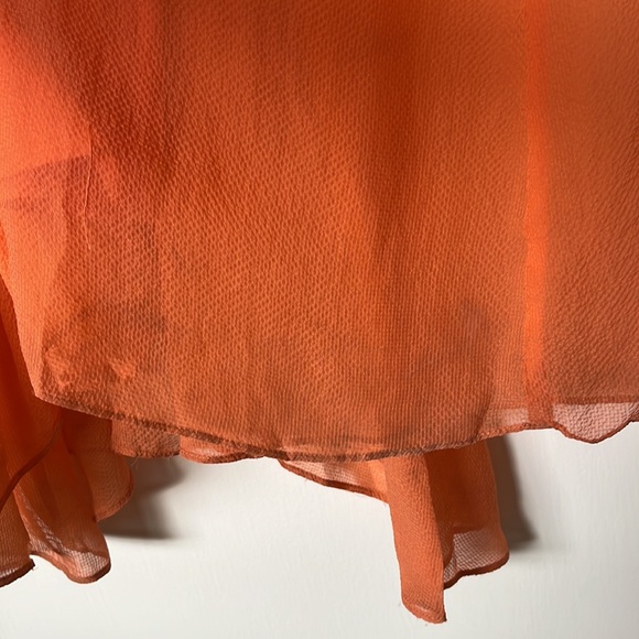 BCBGMaxAzria Orange Halter Prom Dress - Picture 12 of 14